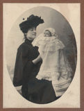 Photographie de Madame Boucher et d’un nouveau né