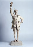 Statuette en plâtre du volontaire américain inconnu, placé en haut du monument aux Volontaires Américains