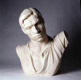 Buste en plâtre du forgeron, personnage issu du Monument de Ludovic Trarieux
