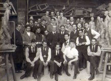 Photographie de groupe : Jean BOUCHER et ses élèves