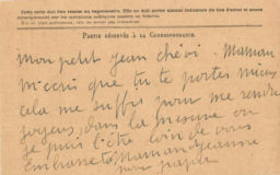 Correspondance de Jeanne à Jean Boucher – 1918