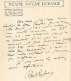 Lettre de Paul Reboux adressée à Jean Boucher lors du décès de sa mère