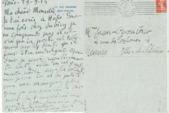 Lettre de Jean Boucher à sa femme en 1914